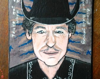 Bob Dylan Wood Print