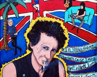 Keith Richards and The Rolling Stones Giclee print from Original Painting