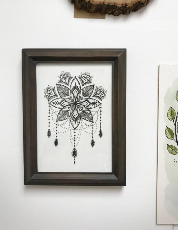 Mandala Illustration INSTANT DOWNLOAD Tattoo Flash Pen and | Etsy