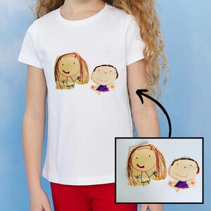 Custom Kids Art T-Shirt: Personalized Child Drawing Keepsake