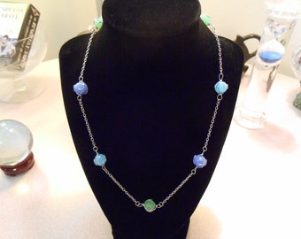 Wire-Wrapped Glass Necklace