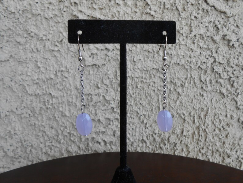 Lavender Glass Earrings image 1