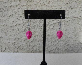 Howlite Skull Earrings