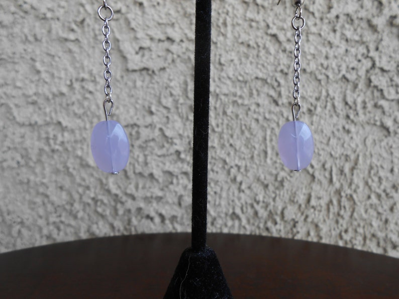 Lavender Glass Earrings image 2