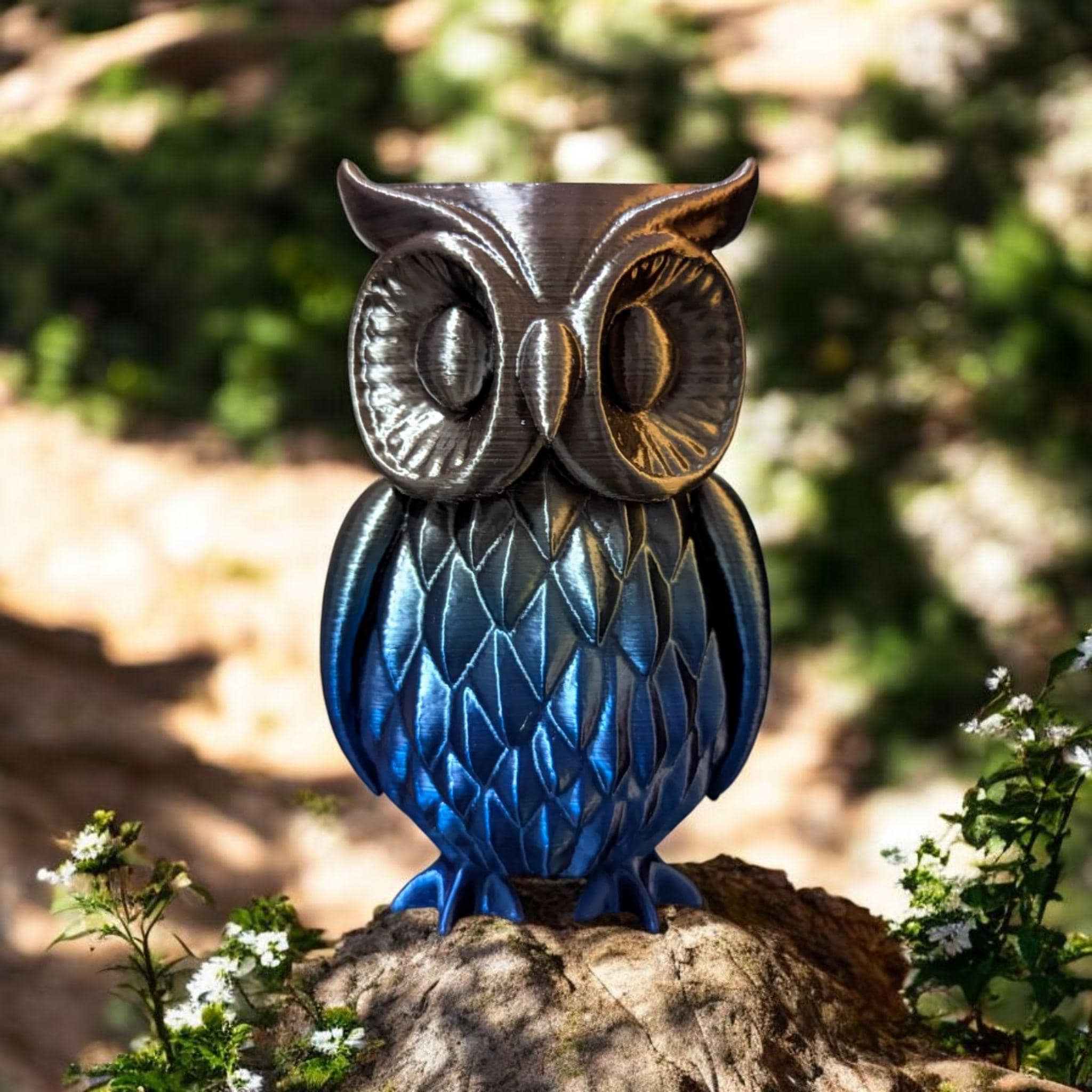 Owl Pencil Holder Desk Art 3D Print