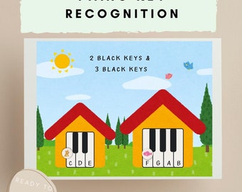 Piano Key Game Printable, Music Lesson Resource (PDF)