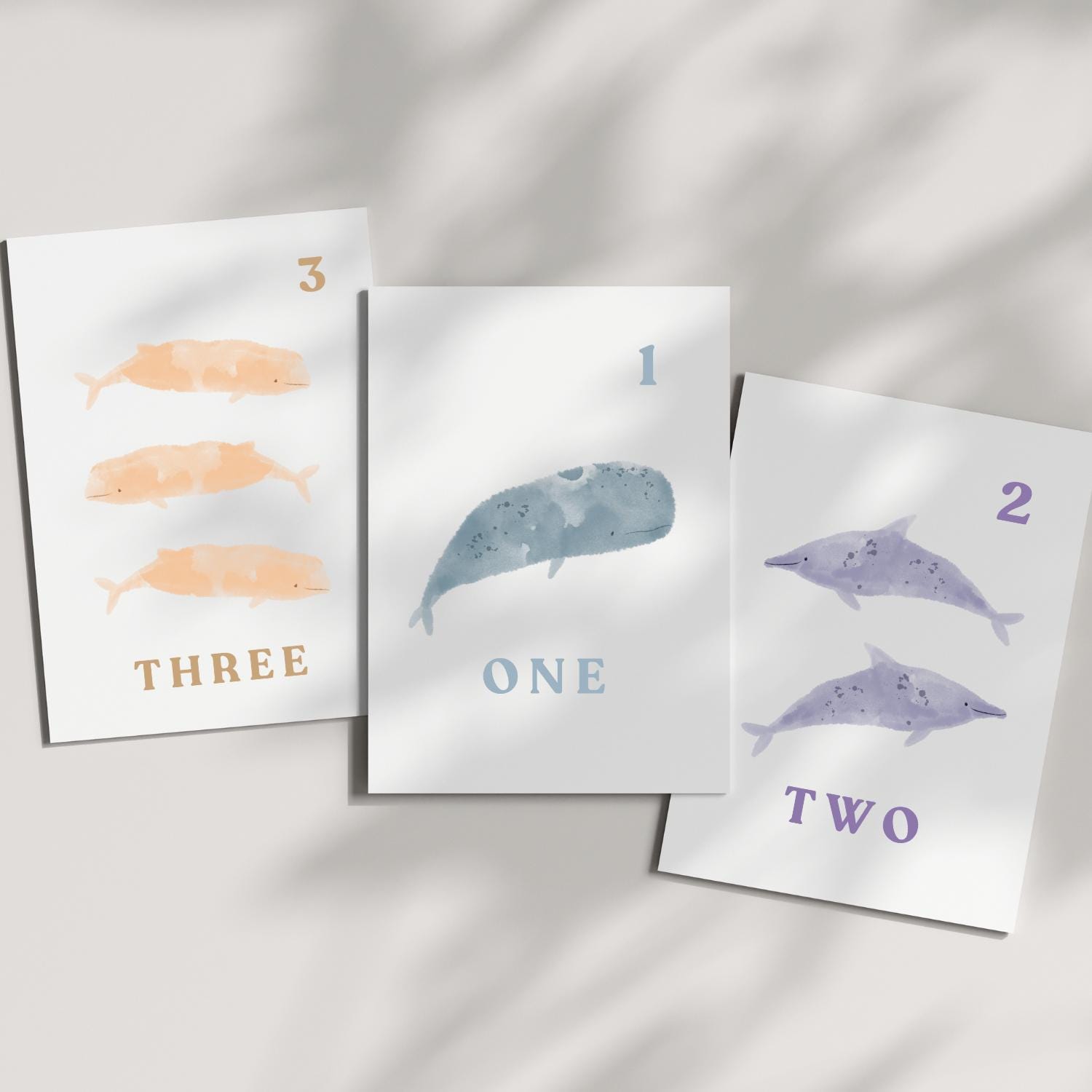 Undersea Numbers Flash Cards, Kids Counting Flash Cards, Number Cards 1 ...