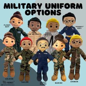 Soldier Army Military Heroes Doll Custom Plush Daddy Mommy Lookalike Deployment Doll Companion Personalized Gift for Child image 3