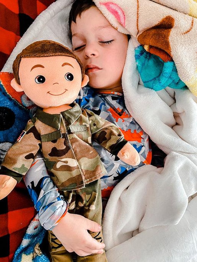 Soldier Army Military Heroes Doll Custom Plush Daddy Mommy Lookalike Deployment Doll Companion Personalized Gift for Child image 6
