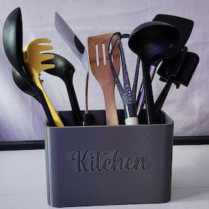 Kitchen Utensil Holder - Stylish and Durable Storage for Cooking Tools, Countertop Organizer