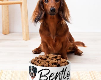Personalized Dog Photo Bowl for dog birthday gift Custom Pet Bowl Stainless Steel cat Bowl, Dog Food Bowl Personalized Puppy Bowl