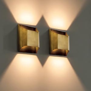 Set of 2 Brass Wall Lamp, Wall Light Fixture Sconce, Mount Wall lamp, Minimalist Lighting