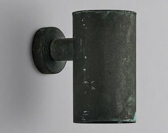 Applique da parete in rame Verdigris: luce rustica da esterno in stile fattoria