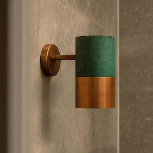 Applique murale d'extérieur, applique murale patinée verte, applique murale oxydée