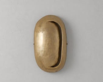Brass Wall Sconce, Sculptural Minimalist Light, Handmade Modern Fixture, Luxury Wall Decor