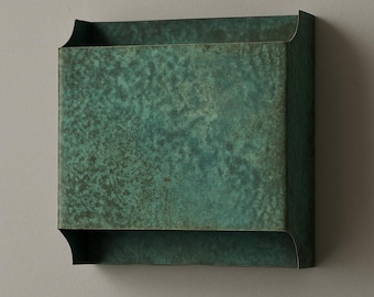Verdigris Copper Patina Wall Sconce, Modern Minimalist Wall Lamp