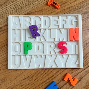 Vintage Fisher Price Alphabet TRAY ONLY for Magnet Letters - 1970s Play Desk & Schoolhouse Compatible