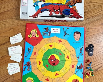 Vintage Spider-man & the Four Board Game, Milton Bradley 1977