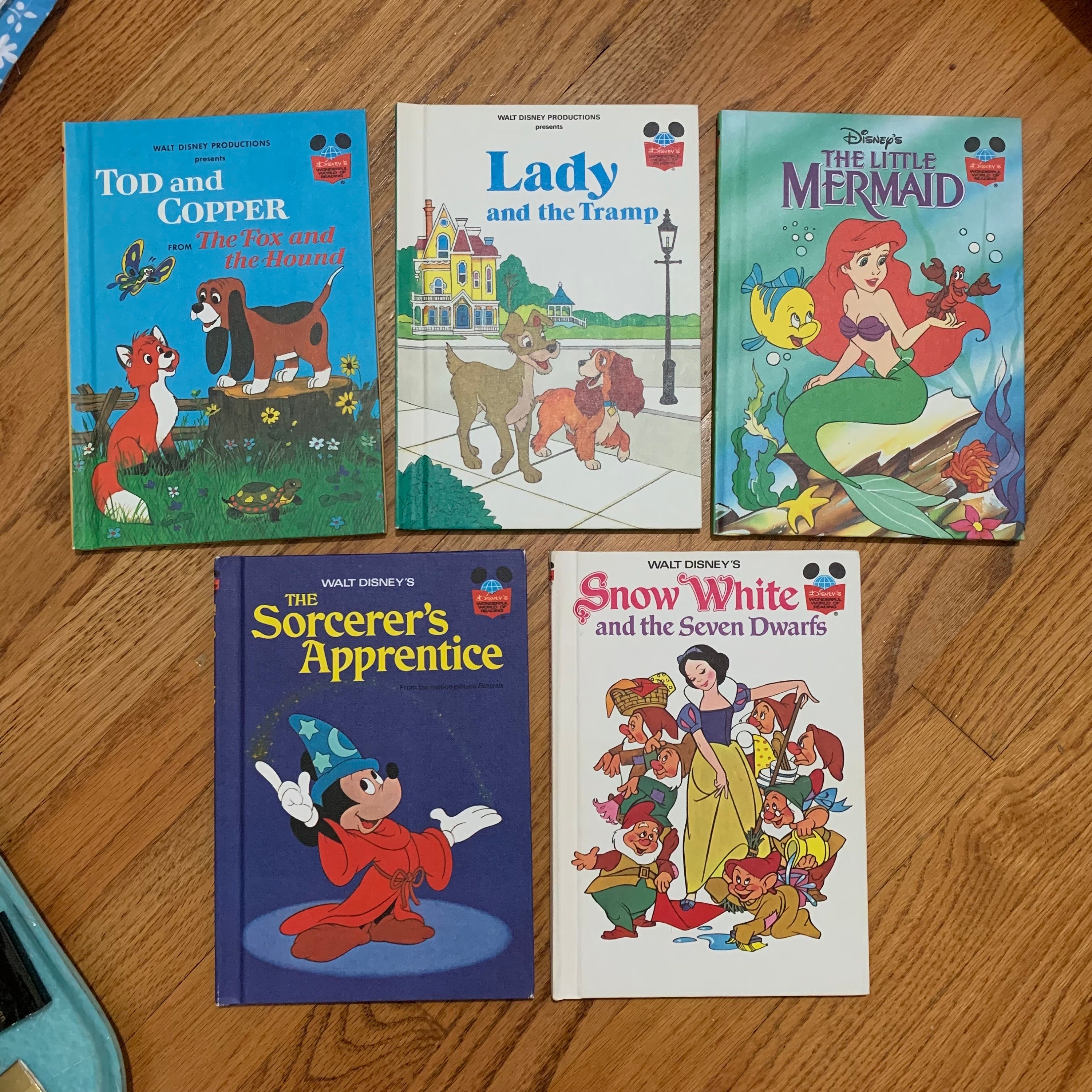 Walt Disney's Wonderful World of Reading, Set of 8, HC Books, Preowned,  VG++