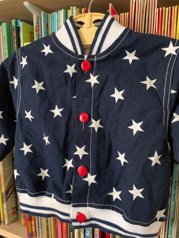 12-18M Vintage 1980s 90s Toddler Jacket, Navy Blu… - image 2