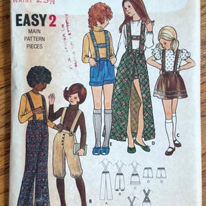 May include: Vintage Butterick sewing pattern for girls' clothing, size 8, waist 23 1/2 inches. The cover features illustrations of girls wearing various outfits, including overalls, skirts, and dresses. The pattern number is 6460.