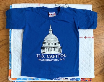 2-4T Vintage Kids T Shirt, US Capitol Washington DC Souvenir T Shirt NWOT