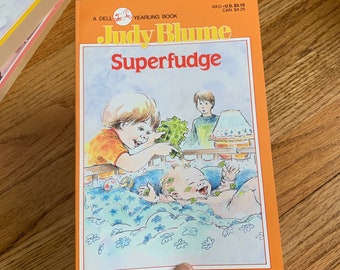 Vintage 1980s Childrens Book, Superfudge by Judy Blume 1986 Dell Yearling Paperback VGC