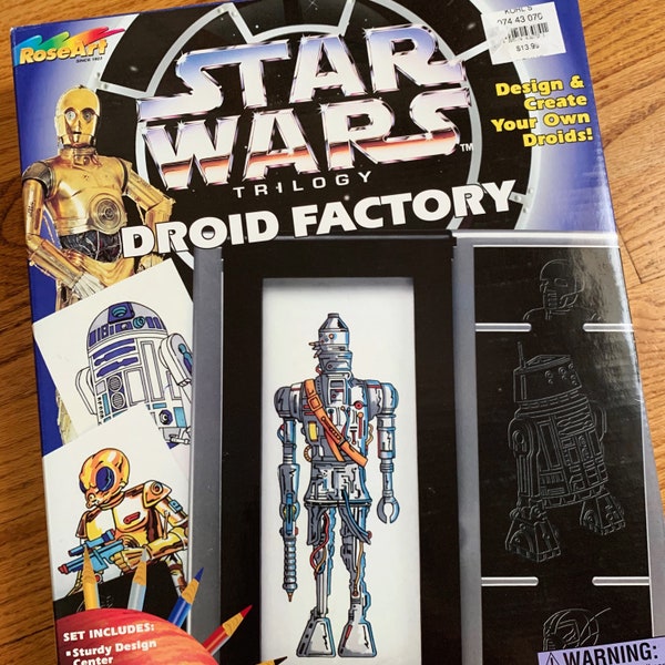 Vintage 1990s Toy, Star Wars Trilogy Droid Factory Art Set 1996 UNUSED RoseArt, Design and Create Your Own Droids