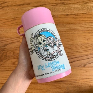 Vintage 1980s Thermos, Aladdin My Little Pony Thermos w/ Drink Spout, Insulated Thermos