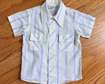 Vintage 70s Winnie the Pooh Kids Button Down Shirt