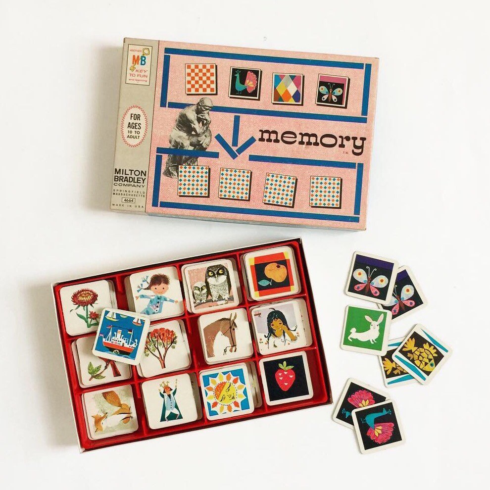 Vintage 1960s Childrens Game HTF Milton Bradley Memory Game - Etsy
