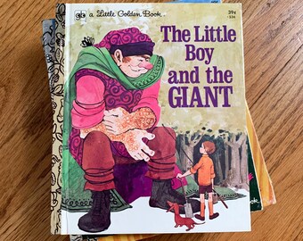 Vintage 1970s Childrens Book, Little Golden Book LGB Little Boy and the Giant 1973 Hc VGC