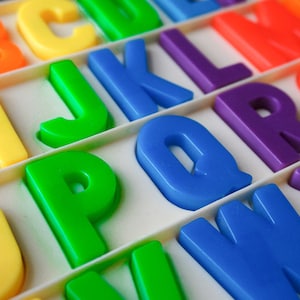Vintage 1970s Fisher Price Magnetic Letters and Numbers CHOOSE