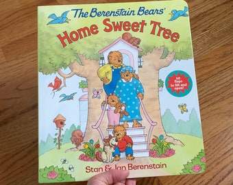 Vintage 1990s Toddler Book, Berenstain Bears Home Sweet Tree by Stan Jan Berenstain 1997 Hc LIKE-NEW, 60 Flaps To Lift and Open