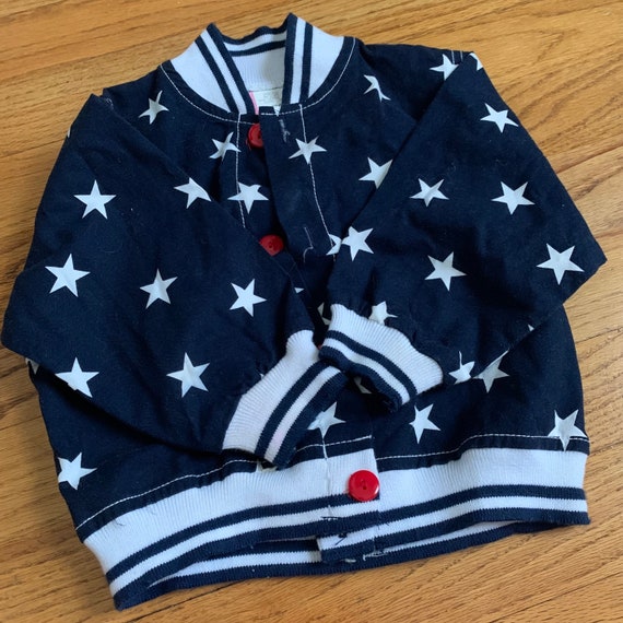 12-18M Vintage 1980s 90s Toddler Jacket, Navy Blu… - image 10
