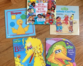 Vintage 1980s 90s Sesame Street Paperback Set