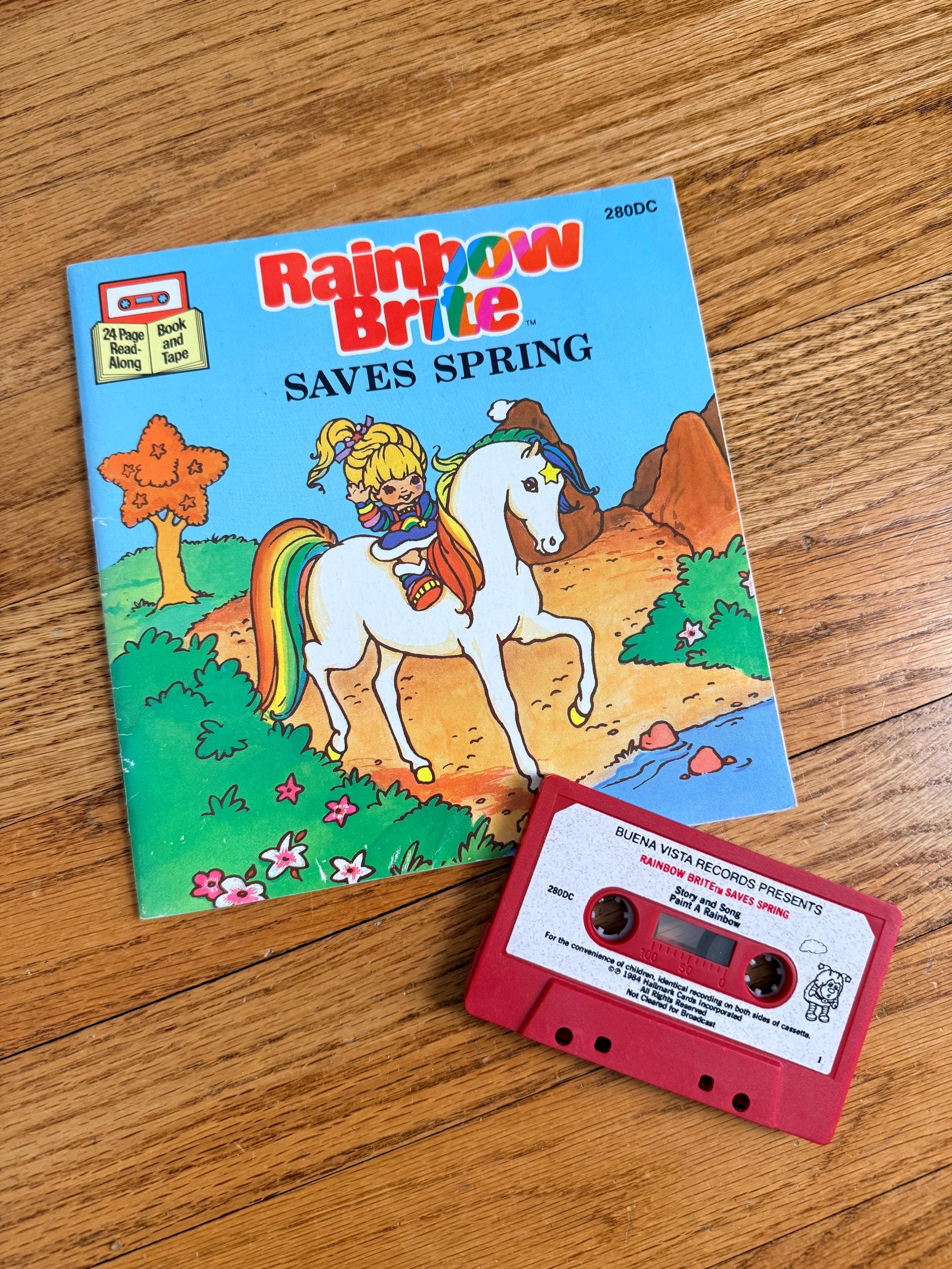 1984 Rainbow Brite Saves Spring Book and Cassette - Vintage