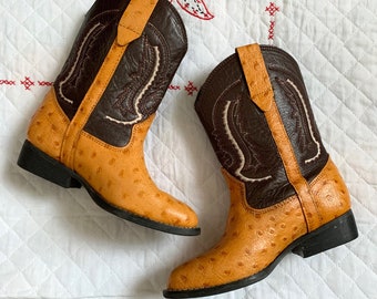 Size 10 Vintage 1980s Kids Cowboy Boots EXC,  Leather Cowboy Boots New West Boots Mexico