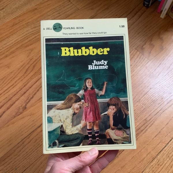 Vintage 1970s Childrens Book, Blubber by Judy Blume 1977 Dell Yearling Paperback