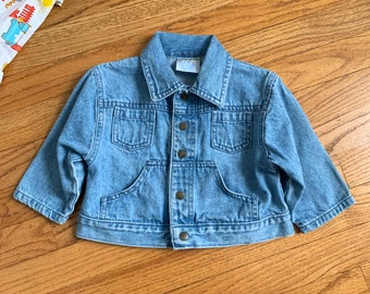 Vintage 1980s Toddler Jean Jacket 18M 
