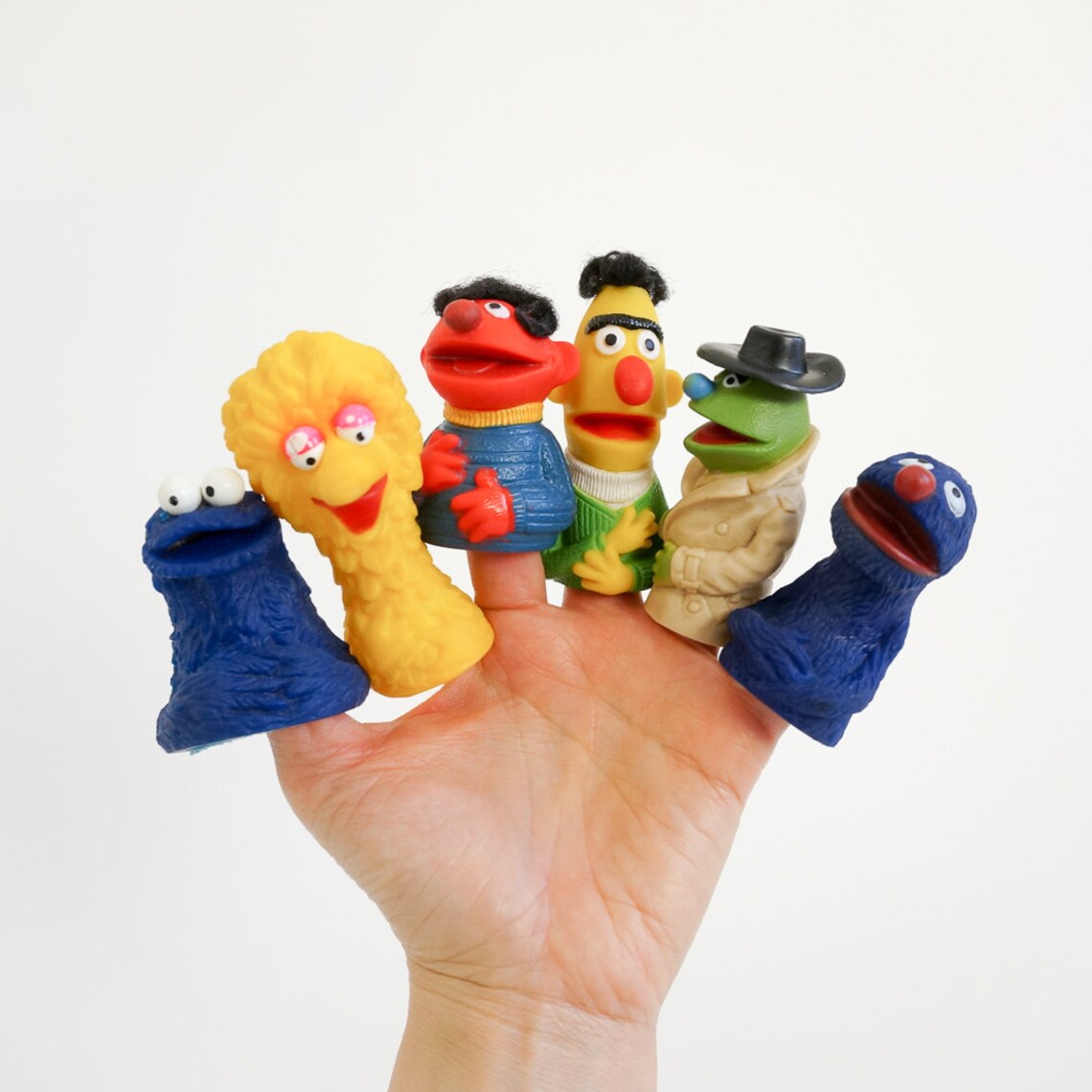 Vintage 1970s 80s Toy / Sesame Street Finger Puppet RARE Lefty Etsy