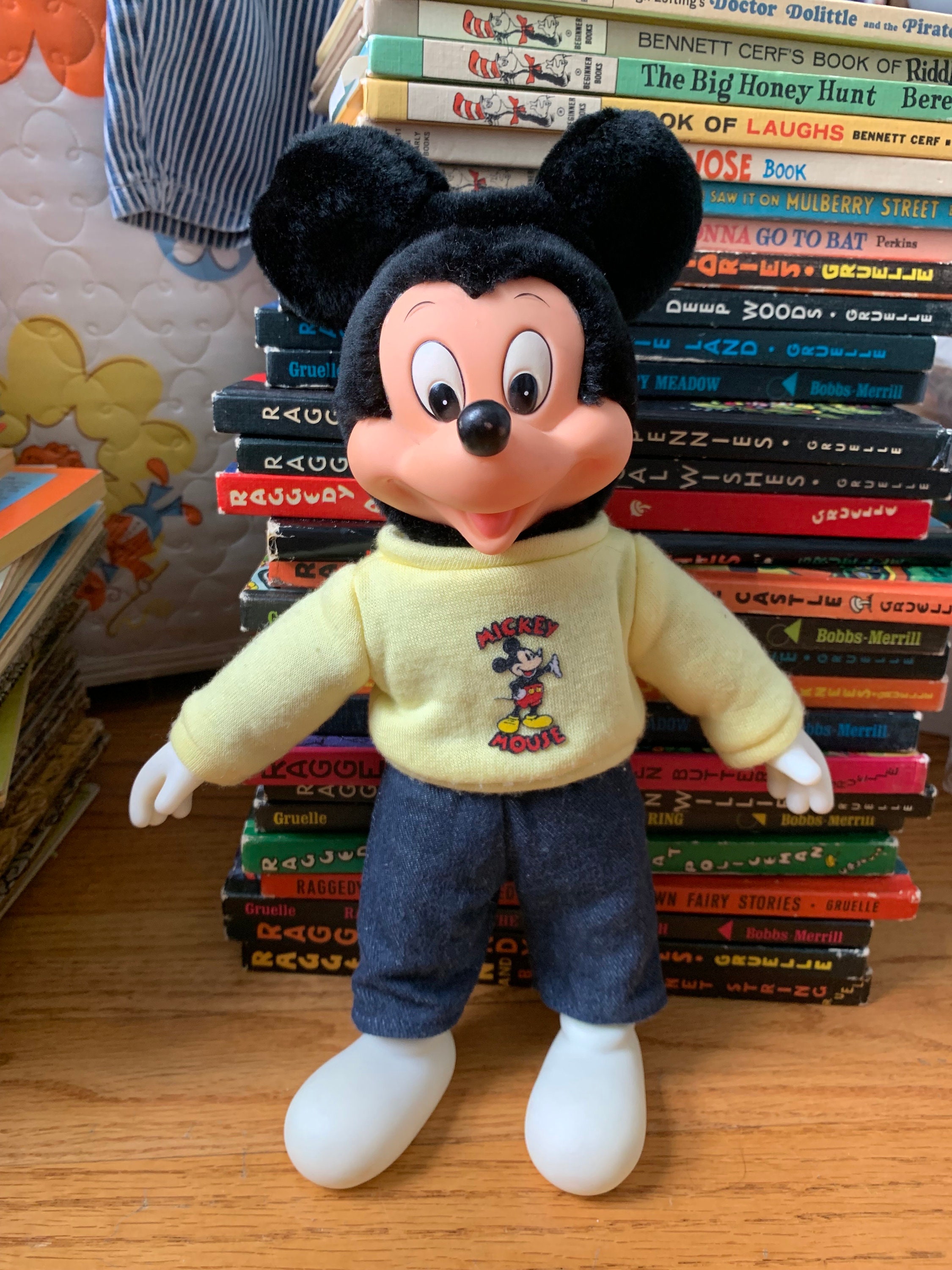 Vintage Applause Disney Mickey Mouse Rubber Face Plush Toy