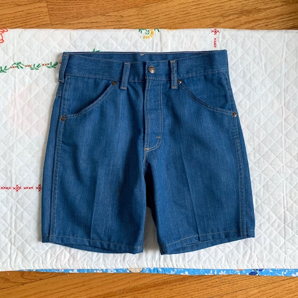 Kids 12 Vintage 1960s 70s Shorts, Sears High Waist Denim Shorts