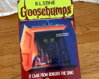 Goosebumps It Came From Beneath The Sink by RL Stine 1995 Paperback, Vintage 1990s Kids Chapter Book