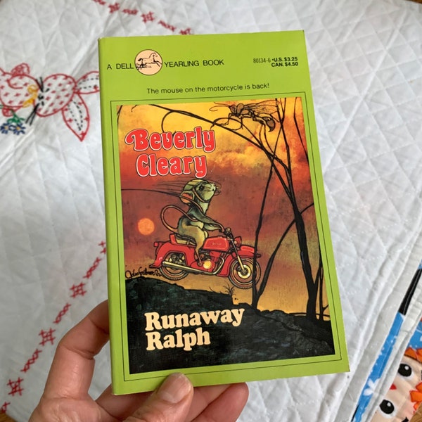 Vintage 1980s Kids Chapter Book, Runaway Ralph by Beverly Cleary 1980 Dell Yearling Pb EXC