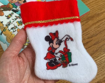 Vintage Disney Minnie Mouse Mini Felt Stocking