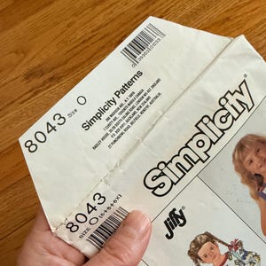 80s Girls Drop Waist Knit Dress Sewing Pattern - Simplicity 8043 FF ...