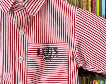 Vintage Kids Little Levi's Button Down Striped Shirt NWOT (Size 24M)