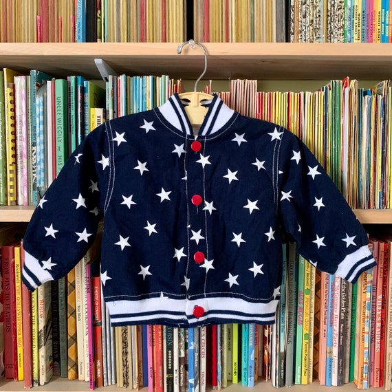 12-18M Vintage 1980s 90s Toddler Jacket, Navy Blu… - image 1