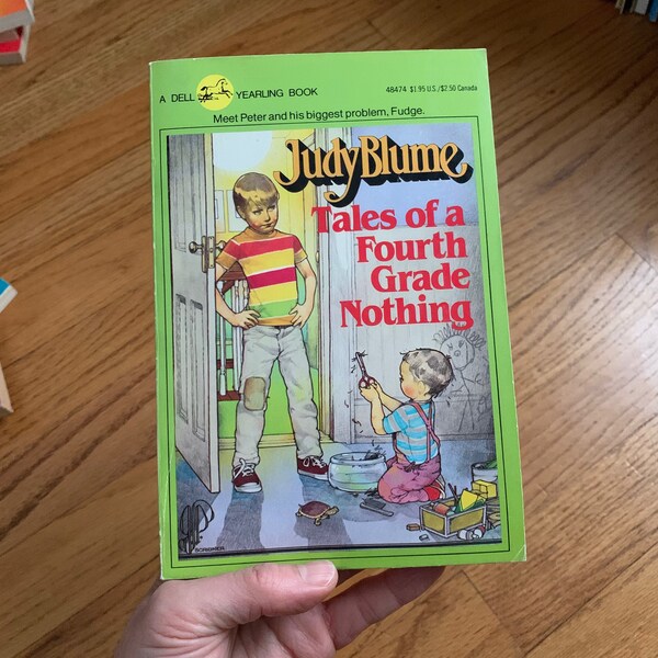 Vintage 1980s Childrens Book, Tales of the Fourth Grade Nothing by Judy Blume 1982 Dell Yearling Paperback